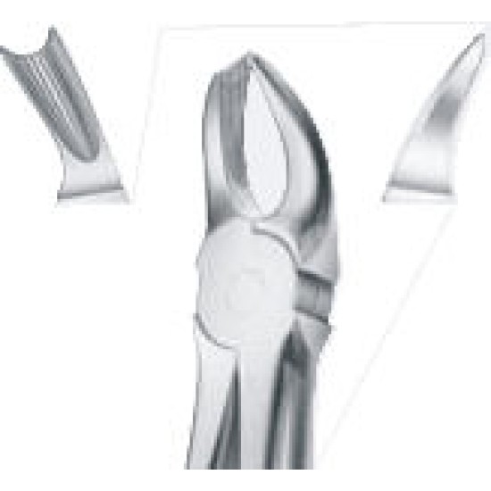 Tooth Forceps, for upper molars left, gripping in depth, fig: 90