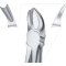 Tooth Forceps, for upper molars left, gripping in depth, fig: 90