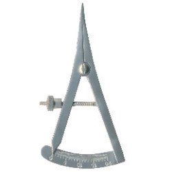 Castroviejo Caliper, 0-20mm Range, Curved, 9 cm Long.